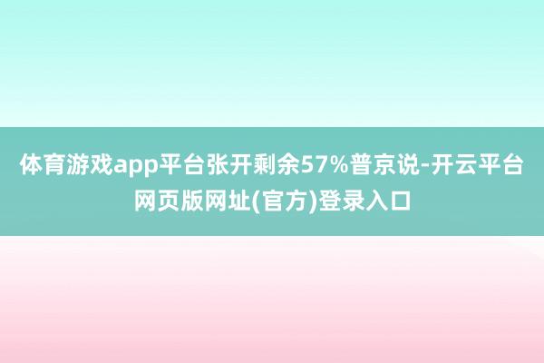 体育游戏app平台张开剩余57%普京说-开云平台网页版网址(官方)登录入口